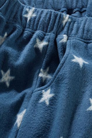Blue Star Print Fleece Pyjama Bottoms